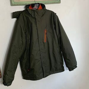 Outdoor life hooded 3 in one storm jacket medium hunter green